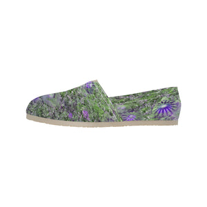 Jellyfish Blooms Purple Unisex Classic Canvas Slip-On (Model 1206)