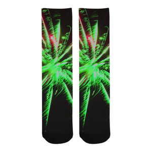 Fireworks Star Green Trouser Socks (For Men)