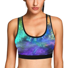 Load image into Gallery viewer, Splash of Color Negative Women&#39;s All Over Print Sports Bra (Model T52)