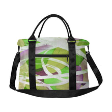 Load image into Gallery viewer, Abstract Circles Green Large Capacity Duffle Bag (Model 1715)