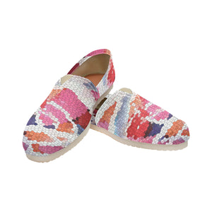 Abstract Circles Mosaic Unisex Classic Canvas Slip-On (Model 1206)