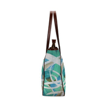 Load image into Gallery viewer, Abstract Circles Aqua Classic Tote Bag (Model 1644)