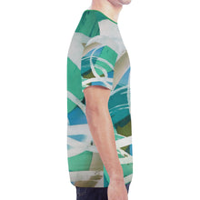 Load image into Gallery viewer, Abstract Circles Aqua New All Over Print T-shirt for Men (Model T45)