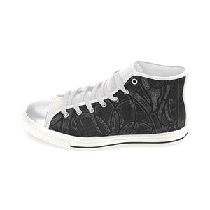 Stained Glass Glowing Women's Classic High Top Canvas Shoes (Model 017)