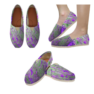 Marbled Abstract Purple Unisex Classic Canvas Slip-On (Model 1206)