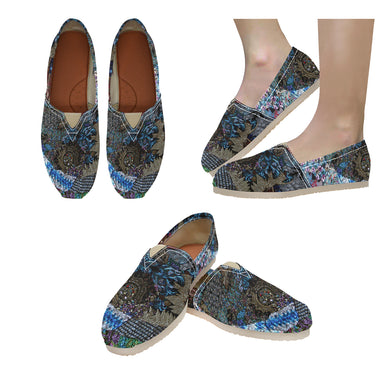 Cresent Paisley Unisex Classic Canvas Slip-On (Model 1206)