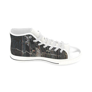 Surfboards Glowing Men’s Classic High Top Canvas Shoes (Model 017)