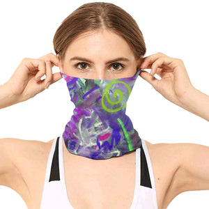 Graffiti Abstract Purple Multifunctional Headwear