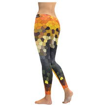 Load image into Gallery viewer, Busy Bee Sunflower Mosaic Low Rise Leggings (Invisible Stitch) (Model L05)