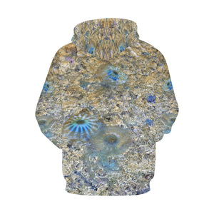 Jellyfish Blooms Blue All Over Print Hoodie for Men/Large Size (USA Size) (Model H13)