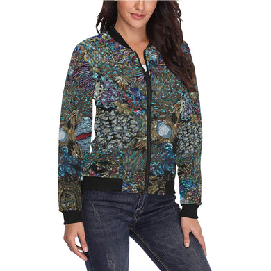 Paisley Matters All Over Print Bomber Jacket for Women (Model H36)