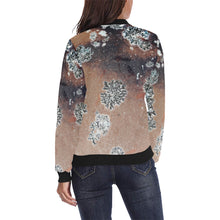 Load image into Gallery viewer, Patches of Moss Peach All Over Print Bomber Jacket for Women (Model H36)