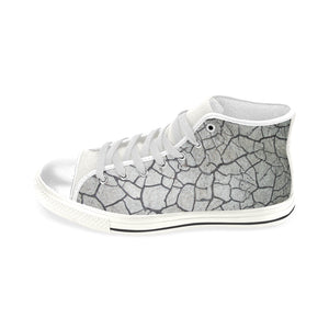 Crackle Men’s Classic High Top Canvas Shoes (Model 017)