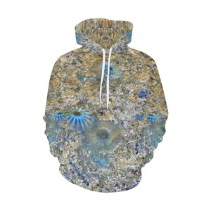 Jellyfish Blooms Blue All Over Print Hoodie for Men/Large Size (USA Size) (Model H13)