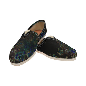 Feathery Flames Glowing Unisex Classic Canvas Slip-On (Model 1206)