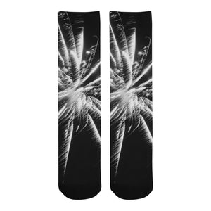 Fireworks Star Black and White Trouser Socks (For Men)