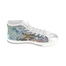 Load image into Gallery viewer, Pleasantly Paisley Negative Women&#39;s Classic High Top Canvas Shoes (Model 017)