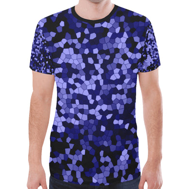 Holiday Paisley Periwinkle Mosaic New All Over Print T-shirt for Men (Model T45)