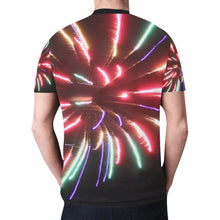 Load image into Gallery viewer, Fireworks Burst New All Over Print T-shirt for Men (Model T45)