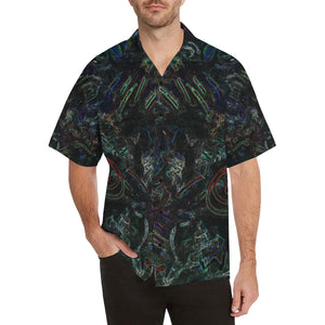 Graffiti Abstract Glowing Hawaiian Shirt (Model T58)