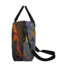 Load image into Gallery viewer, Marbled Abstract Orange Large Capacity Duffle Bag (Model 1715)