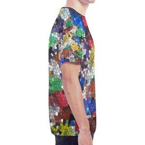 Oil Paints Mosaic New All Over Print T-shirt for Men (Model T45)