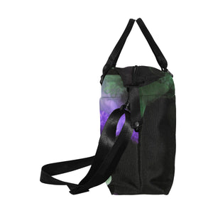 Jellyfish Green and Purple Large Capacity Duffle Bag (Model 1715)