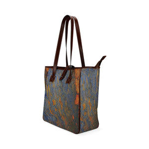 Marbled Abstract Orange Classic Tote Bag (Model 1644)