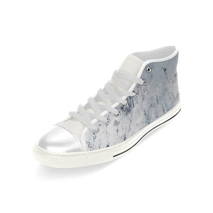 Fireworks Negative Men’s Classic High Top Canvas Shoes (Model 017)