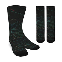 Load image into Gallery viewer, Abstract Circles Glowing Trouser Socks (For Men)