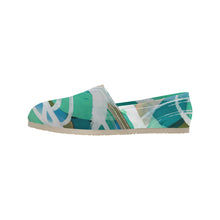 Load image into Gallery viewer, Abstract Circles Aqua Unisex Classic Canvas Slip-On (Model 1206)