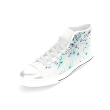 Load image into Gallery viewer, Fireworks Spray Negative Women&#39;s Classic High Top Canvas Shoes (Model 017)