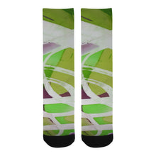 Load image into Gallery viewer, Abstract Circles Green Trouser Socks (For Men)