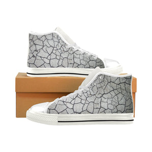 Crackle Men’s Classic High Top Canvas Shoes (Model 017)