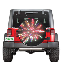 Load image into Gallery viewer, Fireworks Burst Mosaic 34 Inch Spare Tire Cover