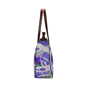 Abstract Circles Purple Classic Tote Bag (Model 1644)