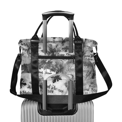 Painted Skulls Black and White Large Capacity Duffle Bag (Model 1715)