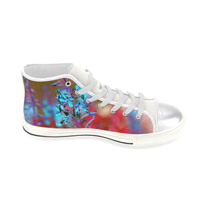 Fireweed Flower Blue Women's Classic High Top Canvas Shoes (Model 017)