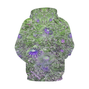 Jellyfish Blooms Purple All Over Print Hoodie for Men/Large Size (USA Size) (Model H13)