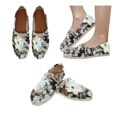 Arkansas Dogwood Flower Unisex Classic Canvas Slip-On (Model 1206)