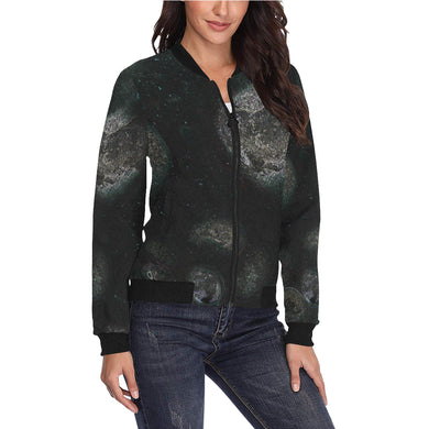 Puddle of Love Glowing All Over Print Bomber Jacket for Women (Model H36)