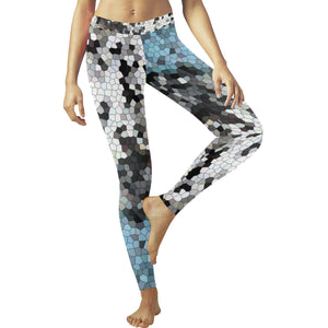 Mosaic Moss Low Rise Leggings (Invisible Stitch) (Model L05)