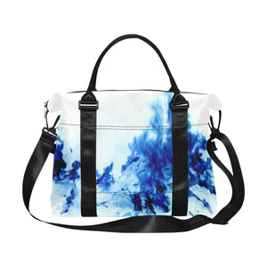 Feathery Flames Negative Large Capacity Duffle Bag (Model 1715)