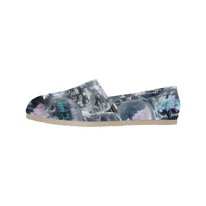 Painted Skulls Negative Unisex Classic Canvas Slip-On (Model 1206)