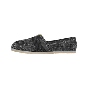 Dark Paisley Black and White Unisex Classic Canvas Slip-On (Model 1206)