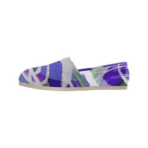 Abstract Circles Purple Unisex Classic Canvas Slip-On (Model 1206)