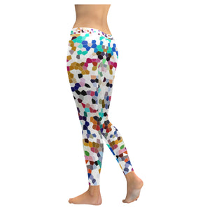 Holiday Paisley Reverse Mosaic Low Rise Leggings (Invisible Stitch) (Model L05)