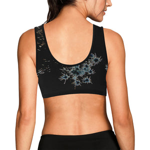 Fireworks Flower Glowing Women's All Over Print Sports Bra (Model T52)