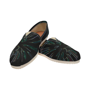 Fireworks Burst Glowing Unisex Classic Canvas Slip-On (Model 1206)