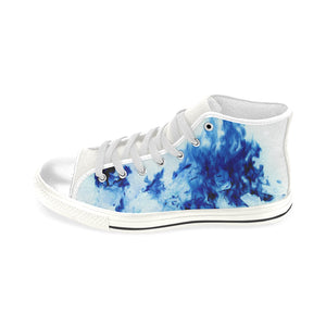 Feathery Flames Negative Men’s Classic High Top Canvas Shoes (Model 017)